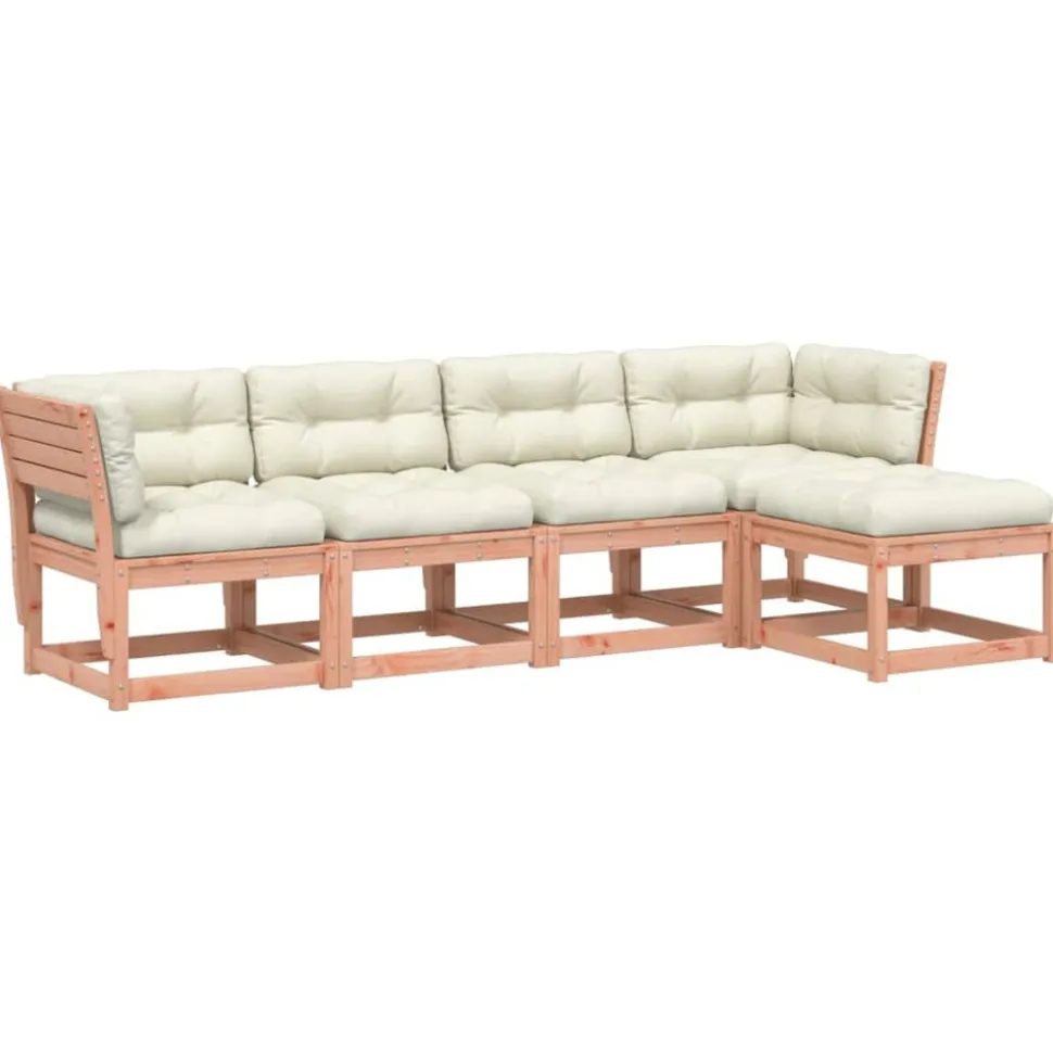 MAISON EXCLUSIVE - Salon de jardin 5 pcs avec coussins bois massif douglas