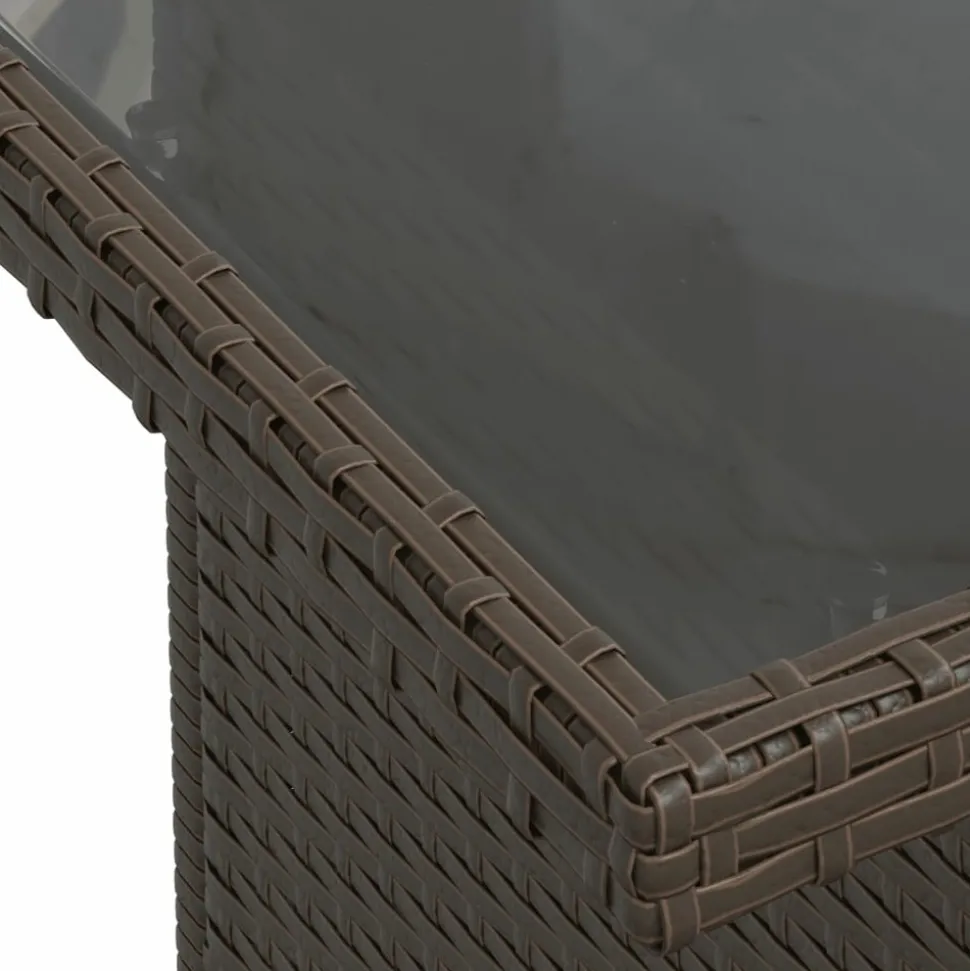 MAISON EXCLUSIVE - Salon de jardin avec coussins 6 pcs marron résine tressée