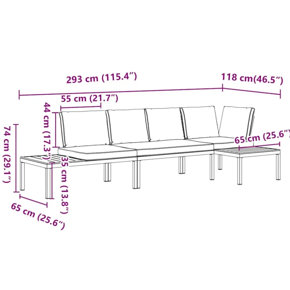 MAISON EXCLUSIVE - Salon de jardin 3 pcs avec coussins noir aluminium