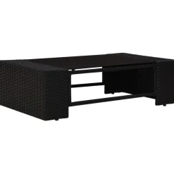 MAISON EXCLUSIVE - Salon de jardin 5 pcs résine tressée noir