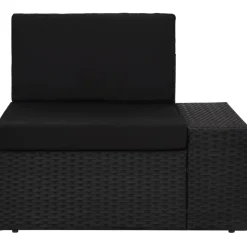 MAISON EXCLUSIVE - Salon de jardin 5 pcs résine tressée noir