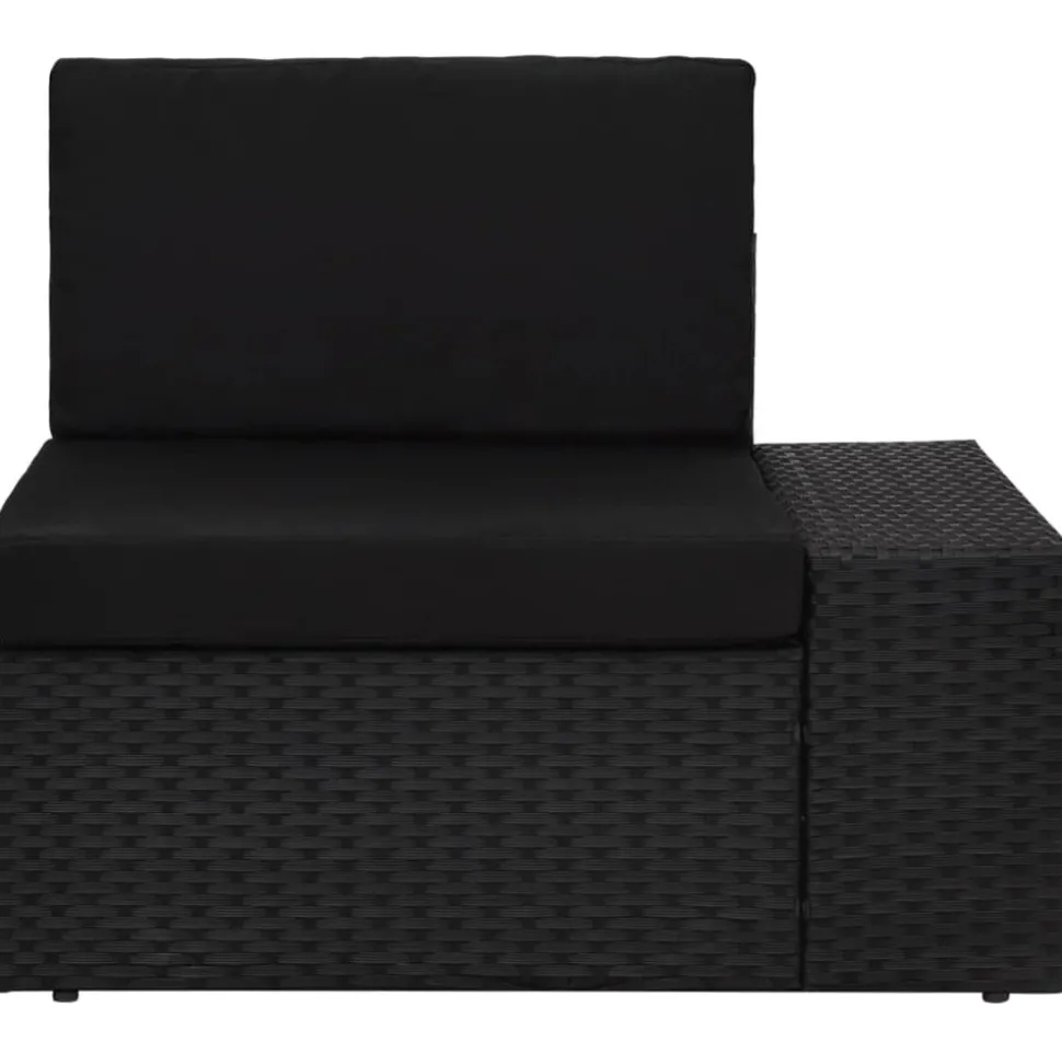 MAISON EXCLUSIVE - Salon de jardin 5 pcs résine tressée noir