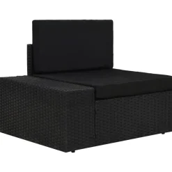 MAISON EXCLUSIVE - Salon de jardin 5 pcs résine tressée noir