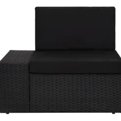 MAISON EXCLUSIVE - Salon de jardin 5 pcs résine tressée noir