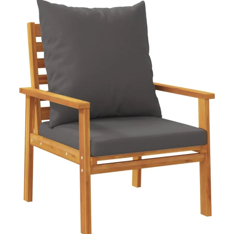 MAISON EXCLUSIVE - Salon de jardin avec coussins 5 pcs bois d'acacia solide