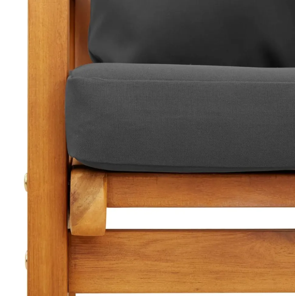 MAISON EXCLUSIVE - Salon de jardin avec coussins 5 pcs bois d'acacia solide