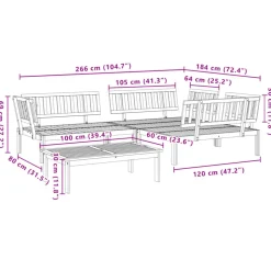 MAISON EXCLUSIVE - Salon palette de jardin 4 pcs bois d'acacia massif