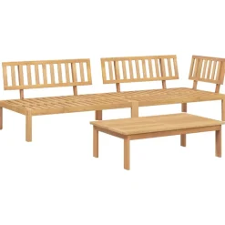 MAISON EXCLUSIVE - Salon palette de jardin 3 pcs bois d'acacia massif