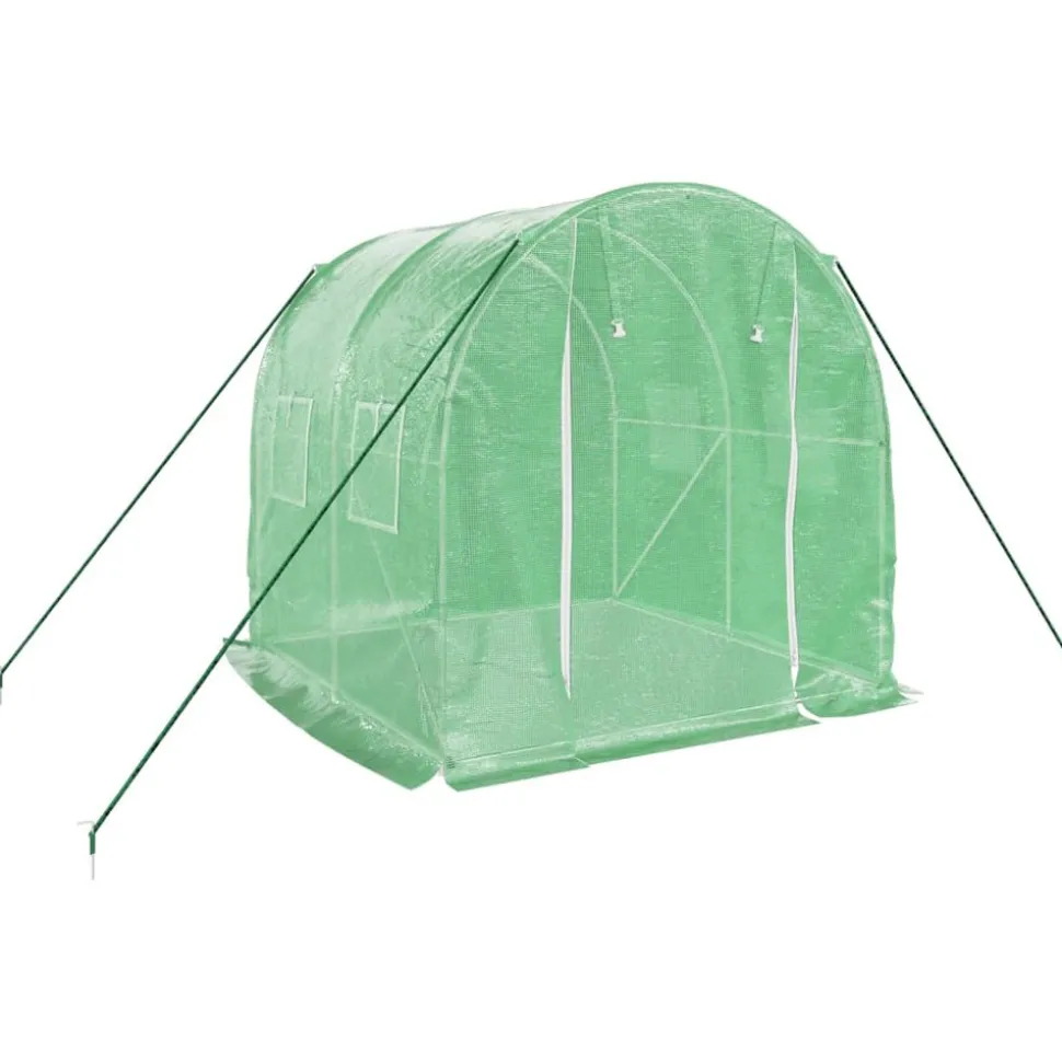 MAISON EXCLUSIVE - Serre avec cadre en acier vert 4 m² 2x2x2 m