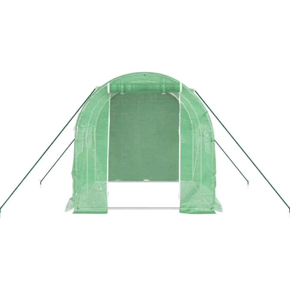 MAISON EXCLUSIVE - Serre avec cadre en acier vert 4 m² 2x2x2 m