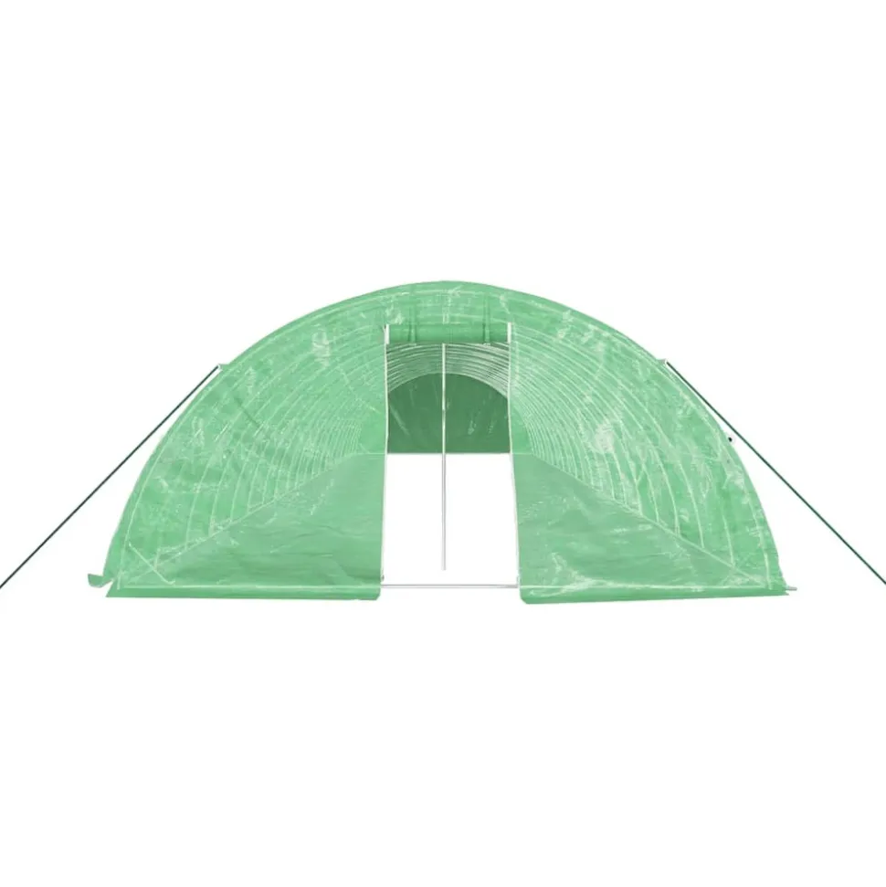 MAISON EXCLUSIVE - Serre avec cadre en acier vert 100 m² 20x5x2,3 m