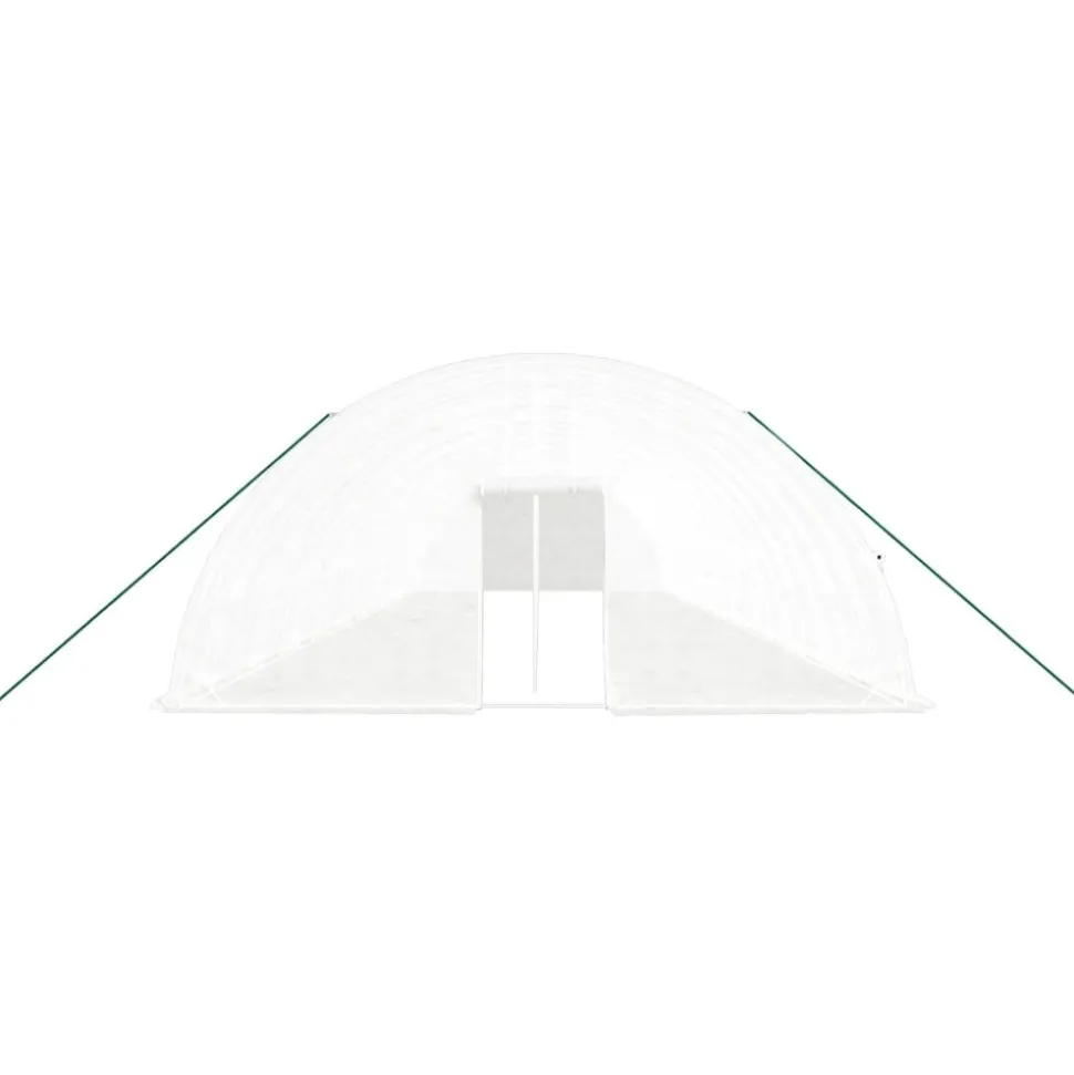 MAISON EXCLUSIVE - Serre avec cadre en acier blanc 120 m² 20x6x2,85 m
