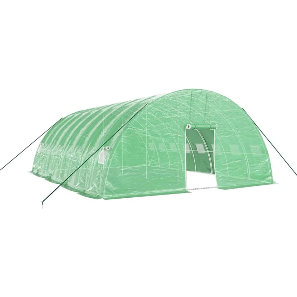 MAISON EXCLUSIVE - Serre avec cadre en acier vert 48 m² 8x6x2,85 m