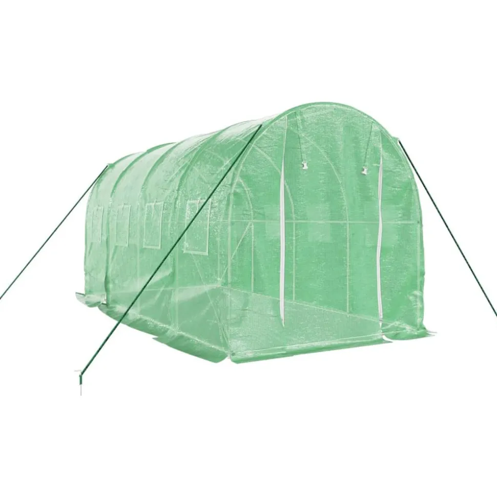 MAISON EXCLUSIVE - Serre avec cadre en acier vert 8 m² 4x2x2 m