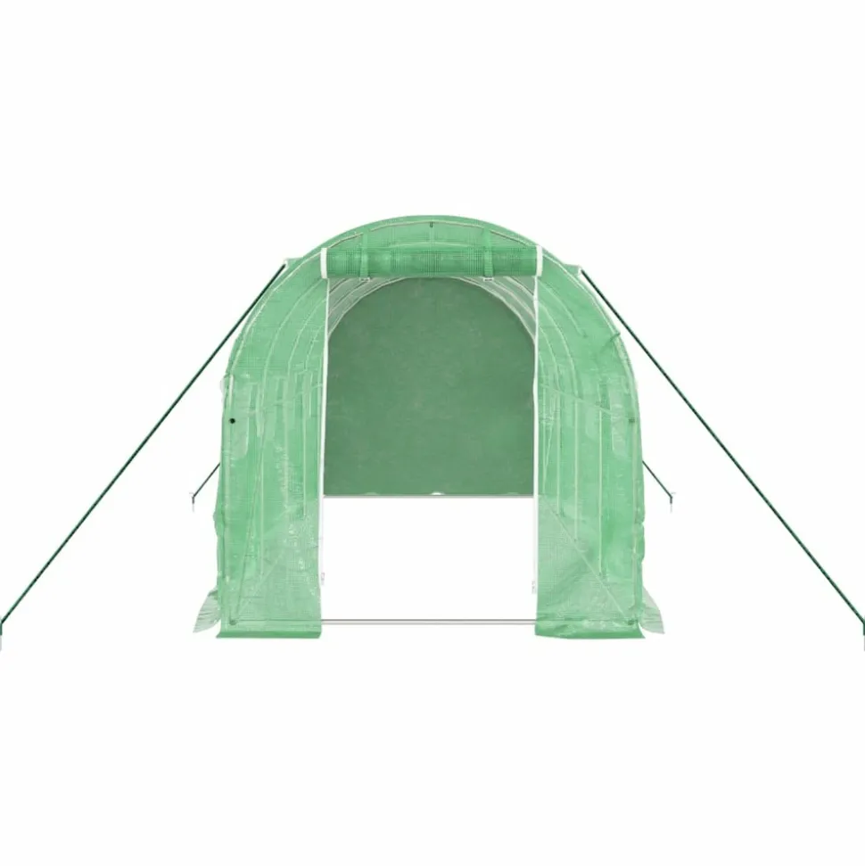 MAISON EXCLUSIVE - Serre avec cadre en acier vert 8 m² 4x2x2 m