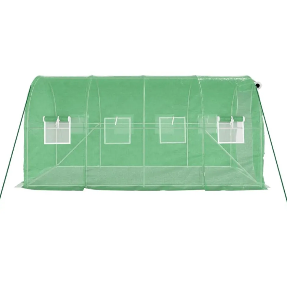 MAISON EXCLUSIVE - Serre avec cadre en acier vert 8 m² 4x2x2 m