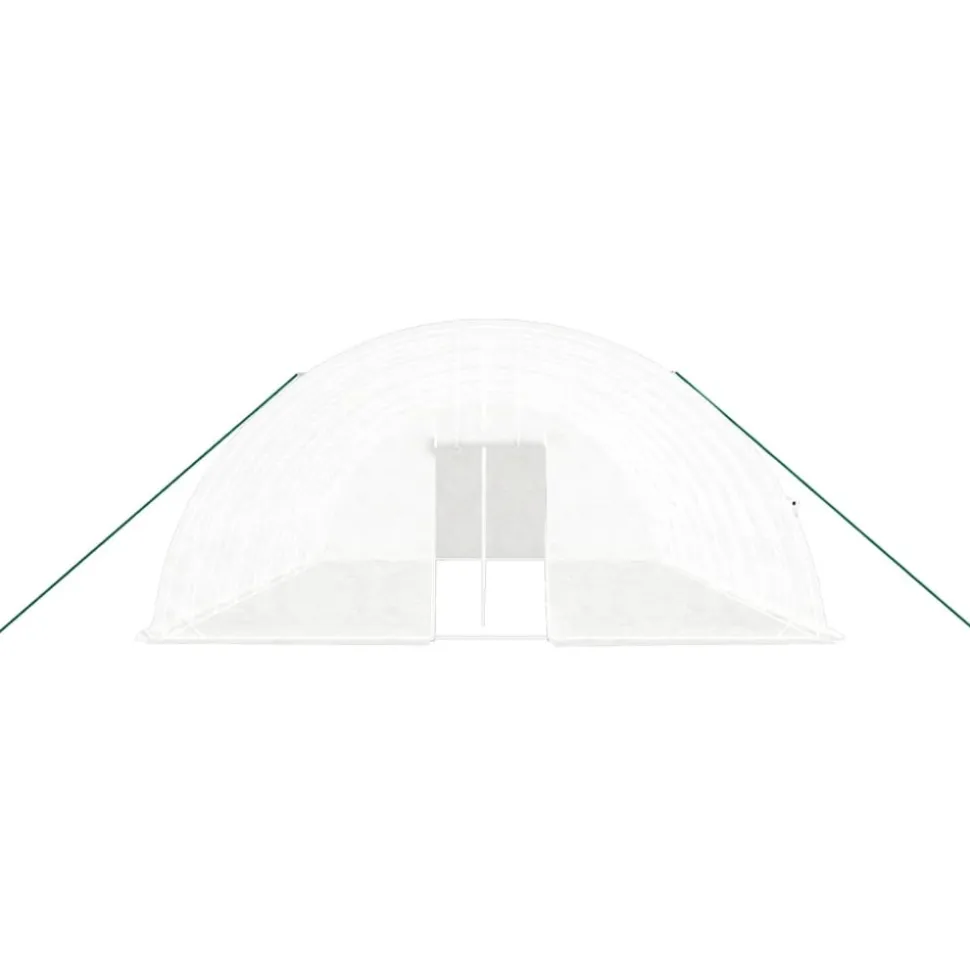 MAISON EXCLUSIVE - Serre avec cadre en acier blanc 60 m² 10x6x2,85 m