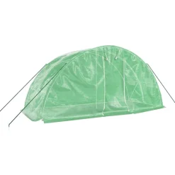 MAISON EXCLUSIVE - Serre avec cadre en acier vert 10 m² 5x2x2,3 m