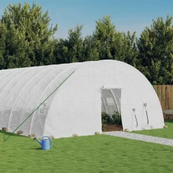 MAISON EXCLUSIVE - Serre avec cadre en acier blanc 36 m² 6x6x2,85 m