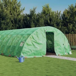 MAISON EXCLUSIVE - Serre avec cadre en acier vert 110 m² 22x5x2,3 m