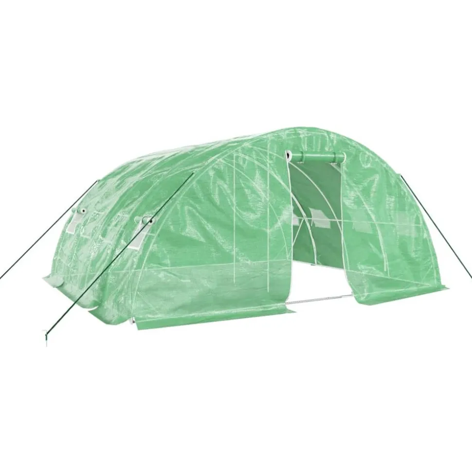 MAISON EXCLUSIVE - Serre avec cadre en acier vert 20 m² 5x4x2,3 m