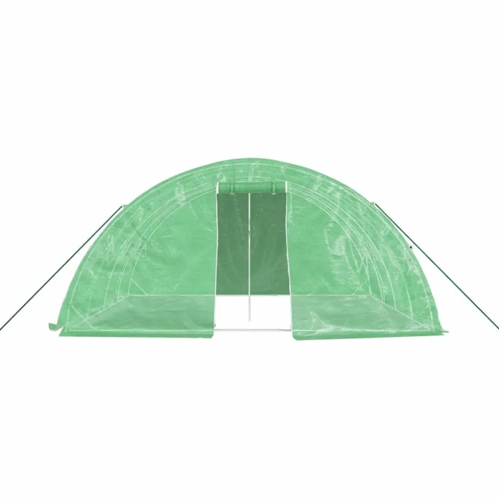 MAISON EXCLUSIVE - Serre avec cadre en acier vert 20 m² 5x4x2,3 m