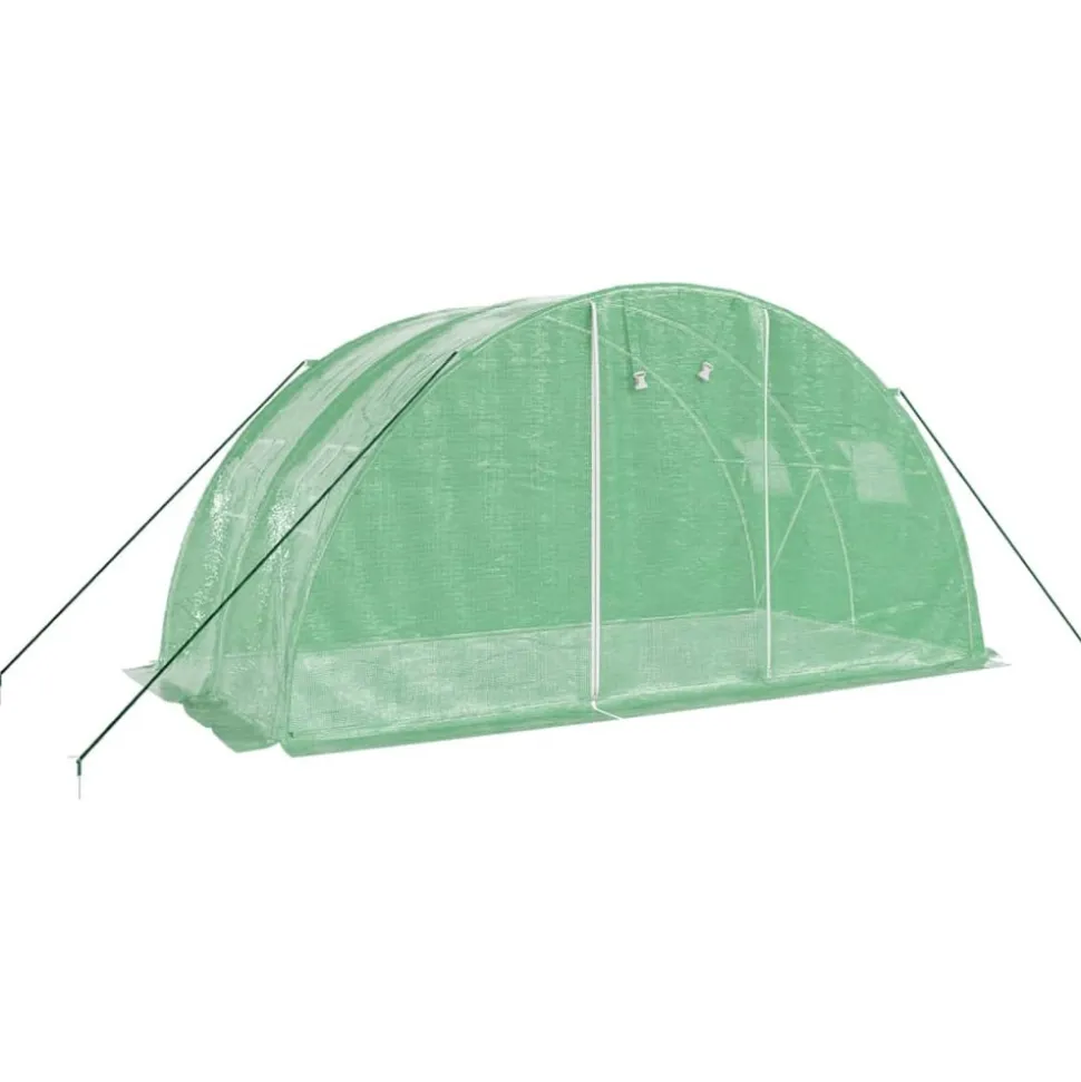 MAISON EXCLUSIVE - Serre avec cadre en acier vert 8 m² 4x2x2 m