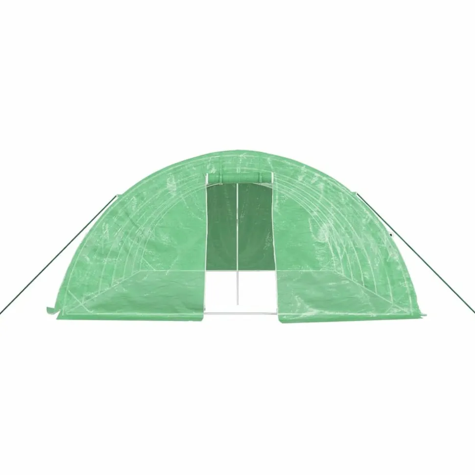 MAISON EXCLUSIVE - Serre avec cadre en acier vert 30 m² 6x5x2,3 m