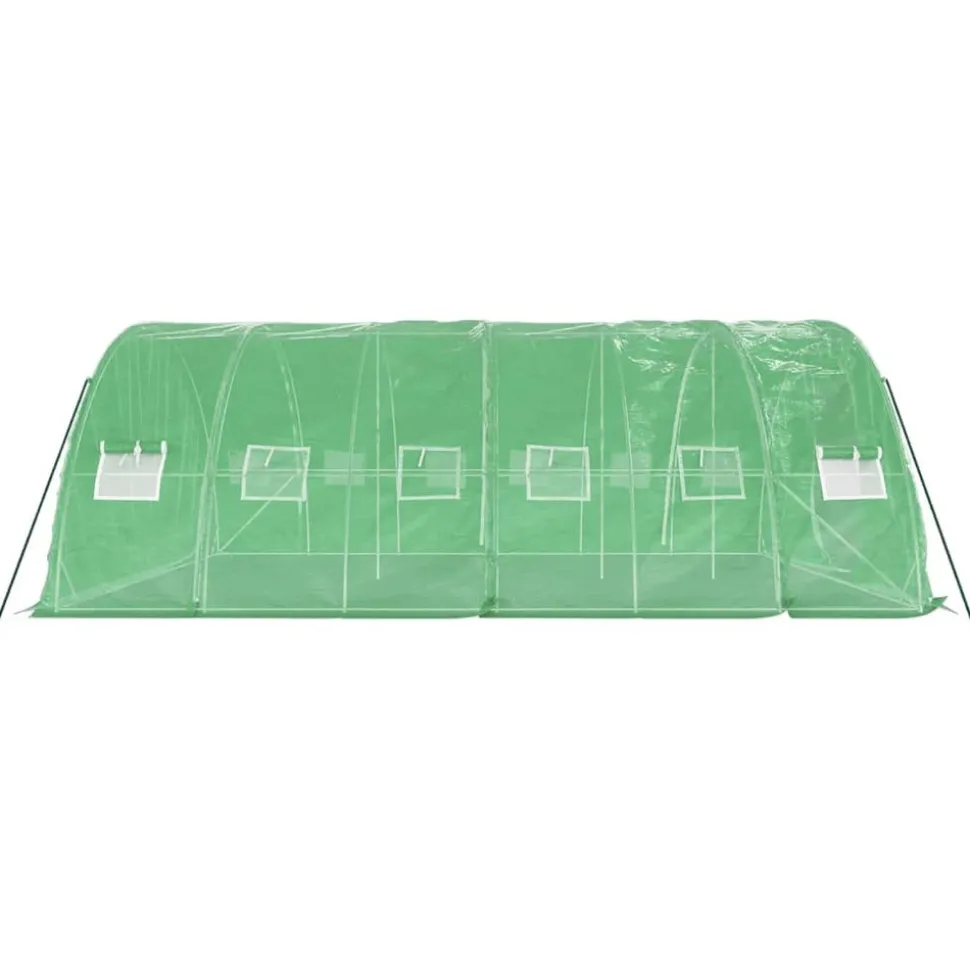 MAISON EXCLUSIVE - Serre avec cadre en acier vert 30 m² 6x5x2,3 m