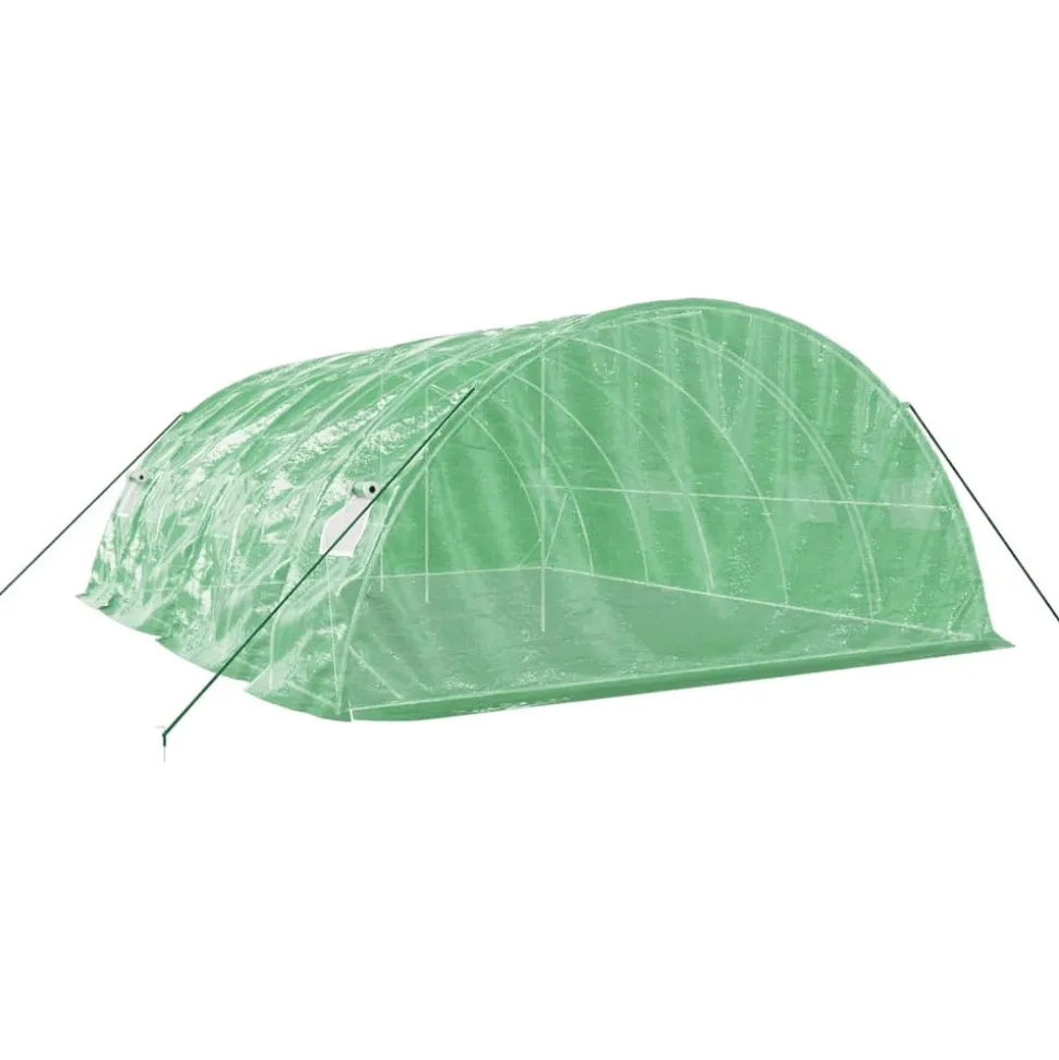 MAISON EXCLUSIVE - Serre avec cadre en acier vert 30 m² 6x5x2,3 m