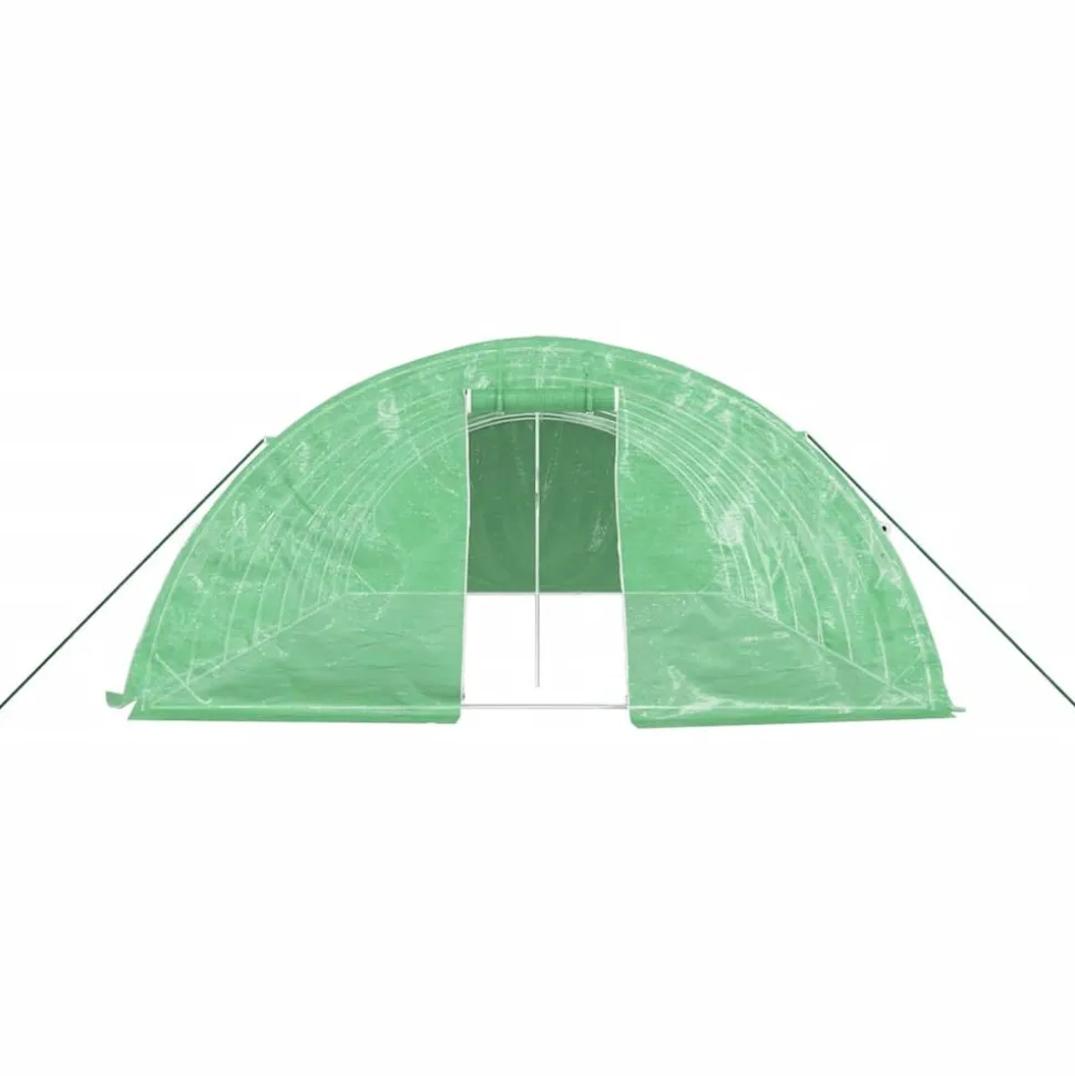 MAISON EXCLUSIVE - Serre avec cadre en acier vert 40 m² 8x5x2,3 m