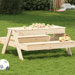 MAISON EXCLUSIVE - Table de pique-nique avec bac à sable pour enfants pin massif