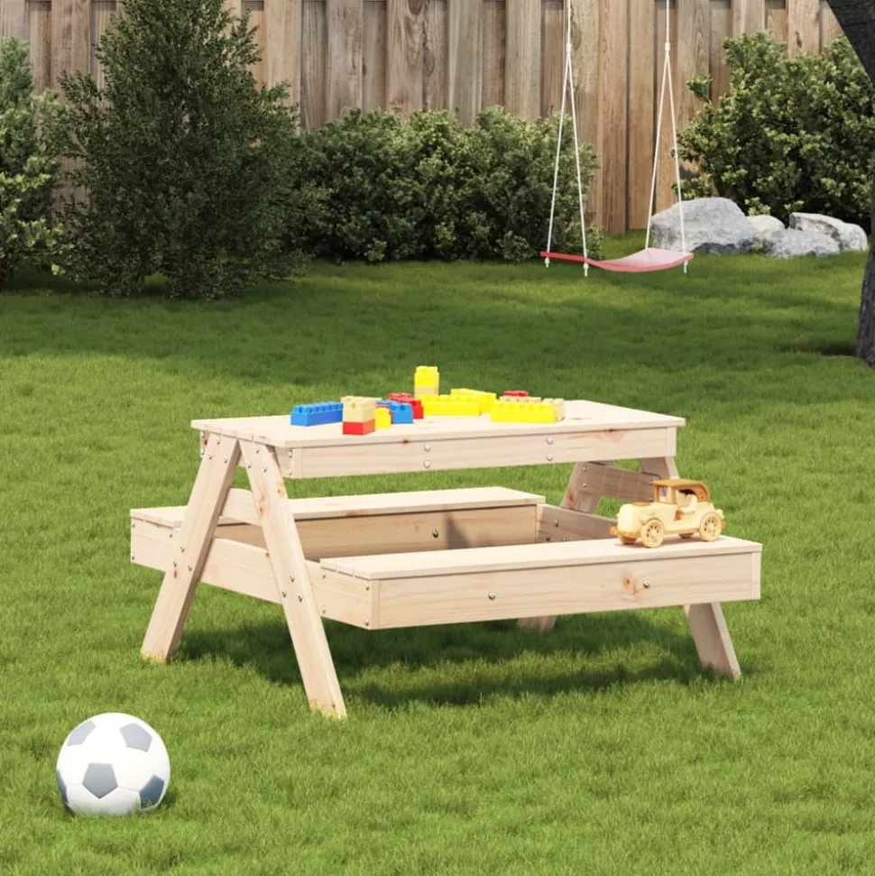 MAISON EXCLUSIVE - Table de pique-nique pour enfants 88x97x52cm bois massif de pin