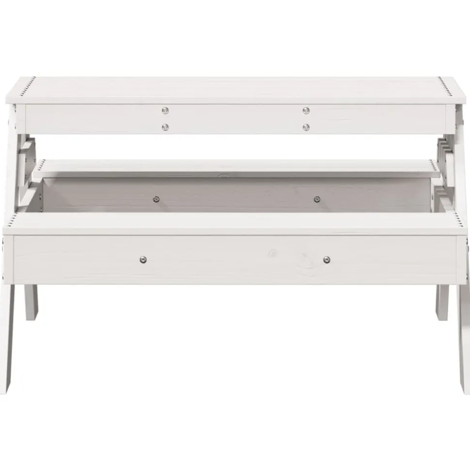 MAISON EXCLUSIVE - Table de pique-nique pour enfants blanc bois massif de pin
