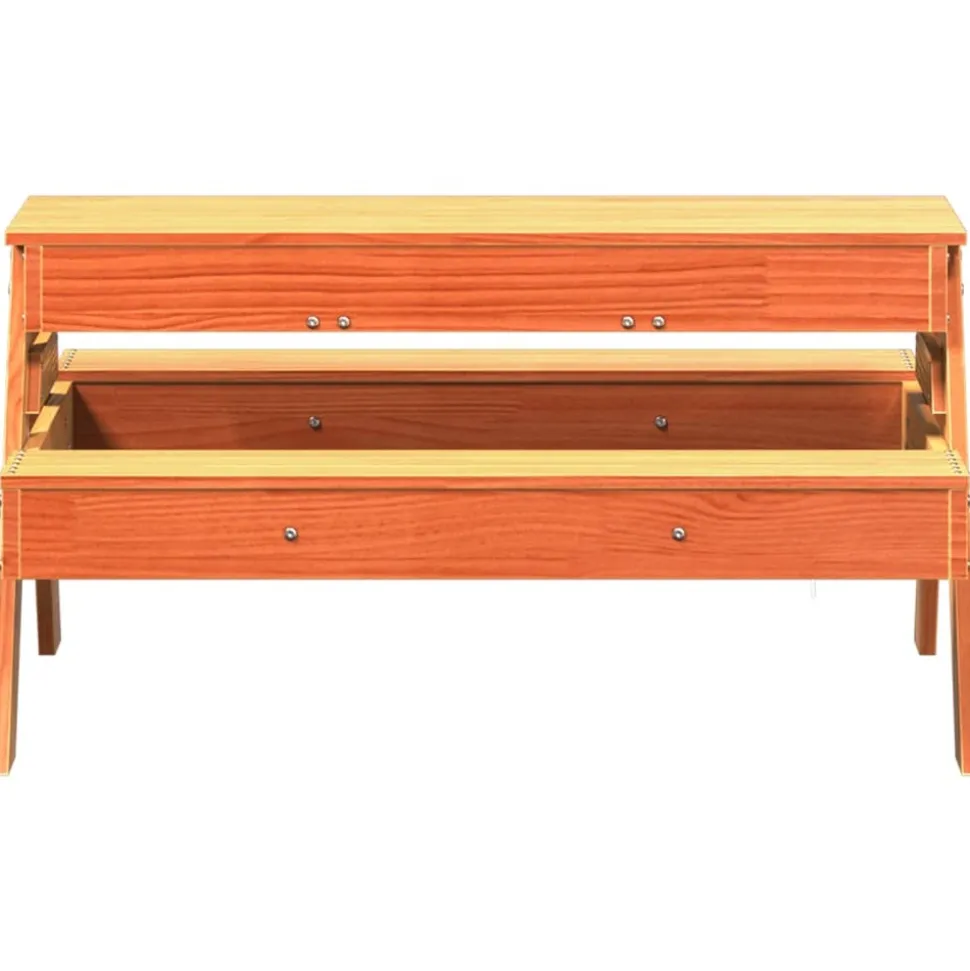 MAISON EXCLUSIVE - Table de pique-nique avec bac à sable pour enfants marron cire