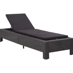 MAISON EXCLUSIVE - Transat avec coussin noir résine tressée