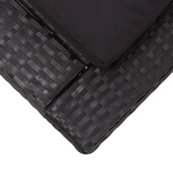 MAISON EXCLUSIVE - Transat avec coussin noir résine tressée