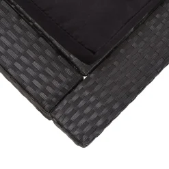 MAISON EXCLUSIVE - Transat à 2 places avec coussin noir résine tressée