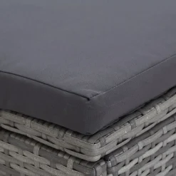 MAISON EXCLUSIVE - Transat à 2 places avec coussin résine tressée gris