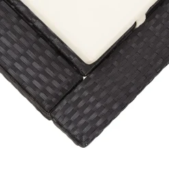 MAISON EXCLUSIVE - Transat à 2 places avec coussin noir résine tressée