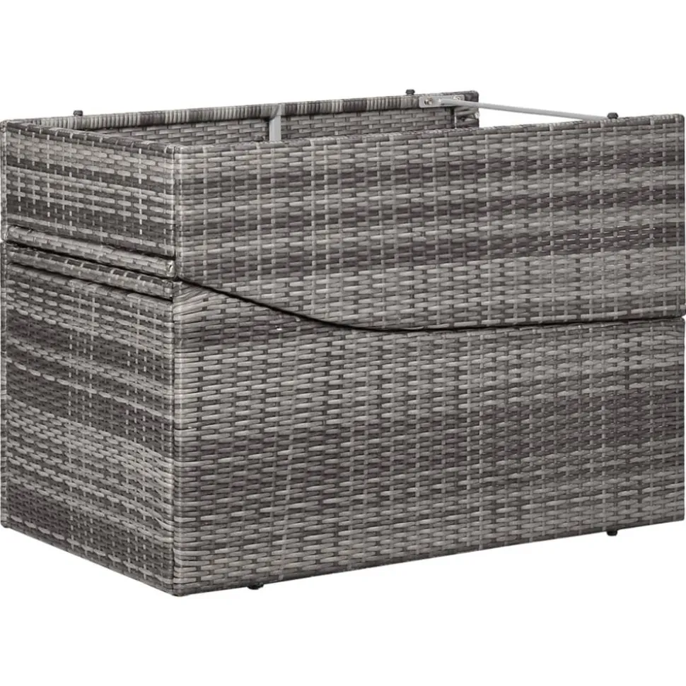 MAISON EXCLUSIVE - Transat avec coussin résine tressée gris