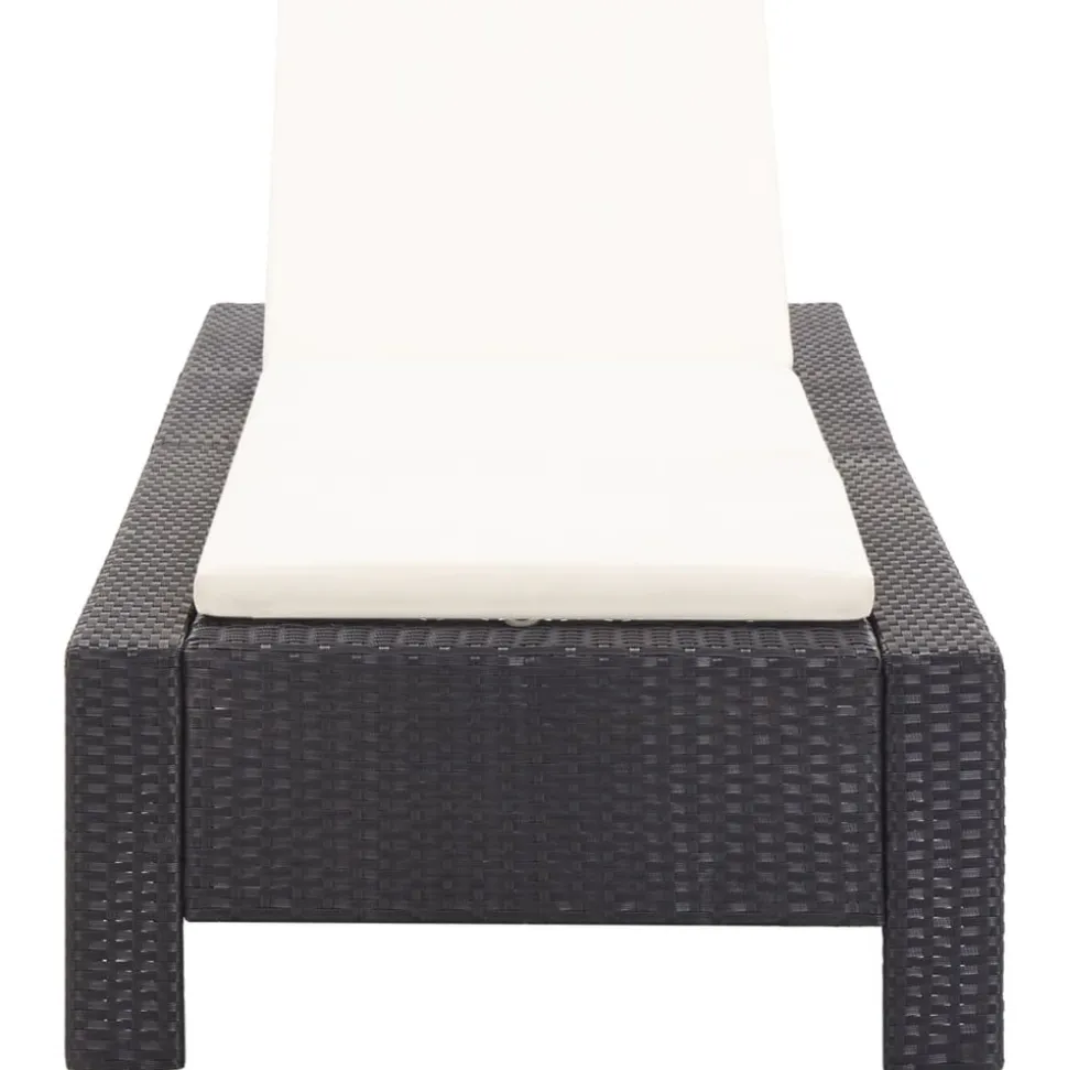 MAISON EXCLUSIVE - Transat avec coussin noir résine tressée