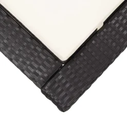 MAISON EXCLUSIVE - Transat avec coussin noir résine tressée