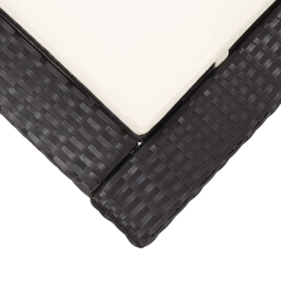 MAISON EXCLUSIVE - Transat avec coussin noir résine tressée