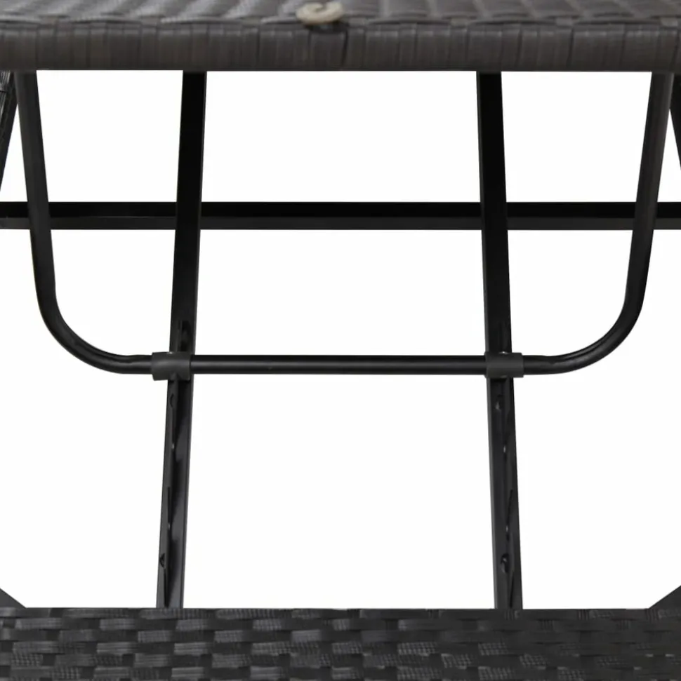 MAISON EXCLUSIVE - Transat avec coussin noir résine tressée