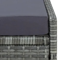 MAISON EXCLUSIVE - Transat avec coussin résine tressée gris