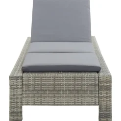 MAISON EXCLUSIVE - Transat avec coussin gris résine tressée