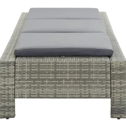 MAISON EXCLUSIVE - Transat avec coussin gris résine tressée