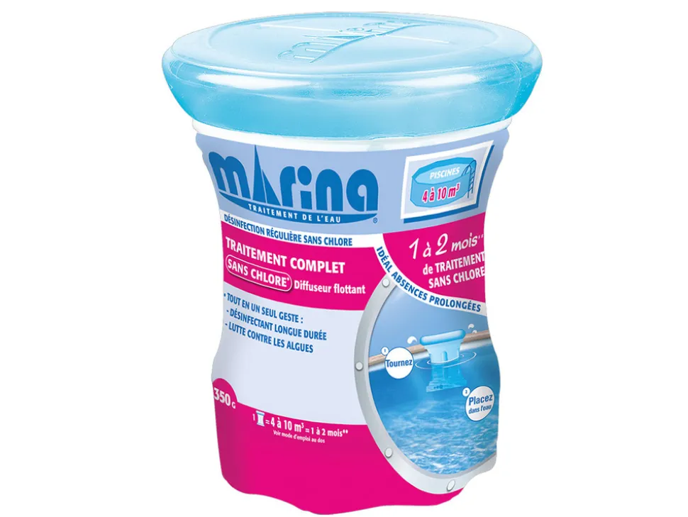 MARINA - Traitement multi-action sans chlore en diffuseur flottant pour 4 à 10 m³