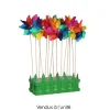 MICA DÉCORATIONS - Moulin à vent en plastique, multicouleur L.11 x 5 x H.36 cm